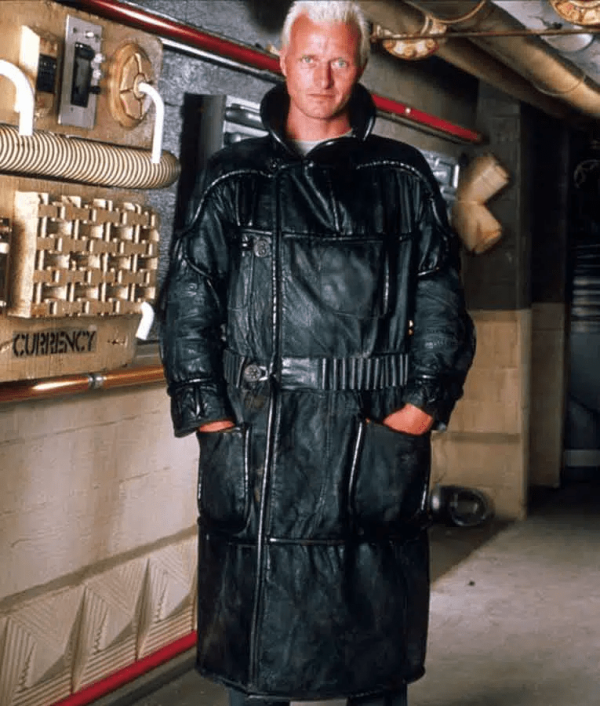 Men's Roy Batty Blade Runner 1982 Rutger Hauer Black Leather Coat