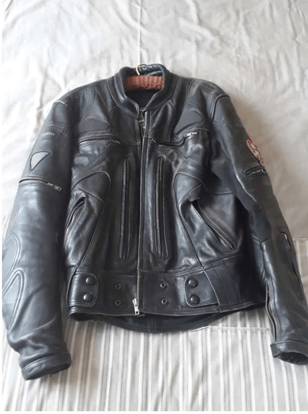 Men's Teknic Black Motorcycle Leather Jacket