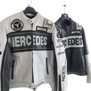 Mercedes Benz 90s Leather Racing Jacket