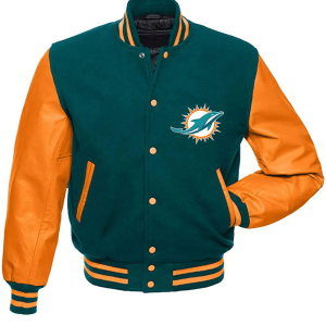 Miami Dolphins Letterman Varsity Wool Jacket