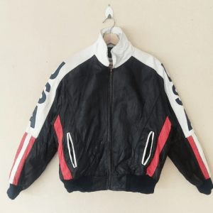 Michael Hoban American Flag Elvis Designer Biker Leather Jacket