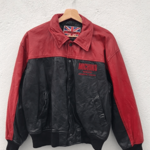 Michiko Koshino London Baseball Bomber Leather Jacket