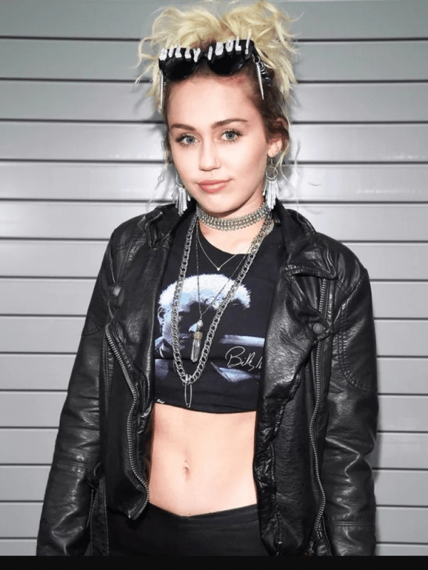 Miley Cyrus Classic Leather Jacket