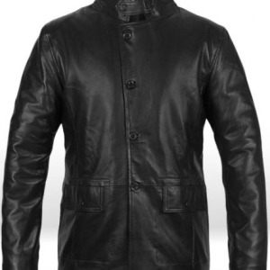 Military Streetwear Black Leather Jacket