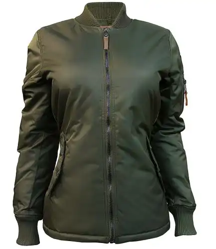 Miss Top Gun Womens Longline Bomber Jacket