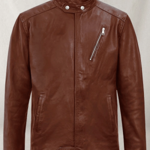 Motorad Tan Cafe Racer Motorcycle Leather Jacket