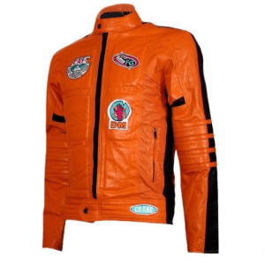 Movie Kill Bill Orange Leather Jacket