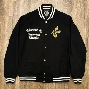 Muhammad Ali Classic Black Varsity Wool Jacket