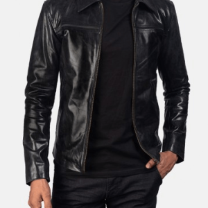 Mystical Biker Black Leather Jacket