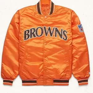 NFL-Starter-Browns-Bomber-Satin-Jacket