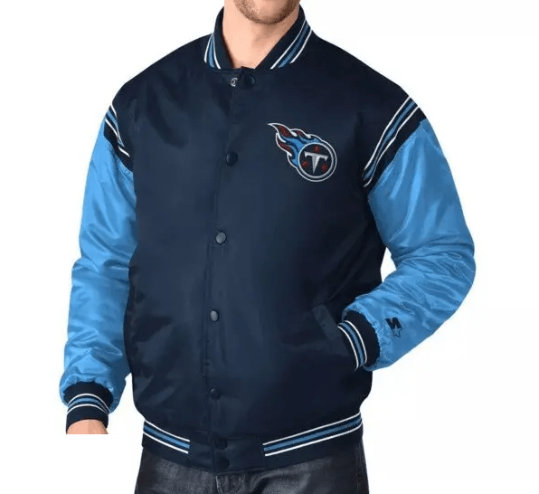 NFL Tennessee Titans Varsity Bomber Satin Jacket