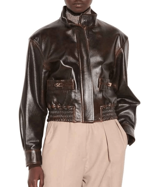 Nancy Drew TV Series S02 Kennedy McMann Brown Bomber Leather Jacket