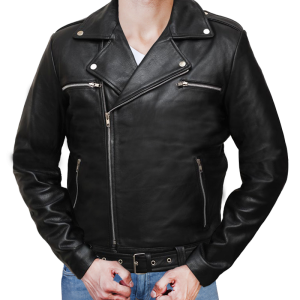 Negan Police Biker Leather Jacket