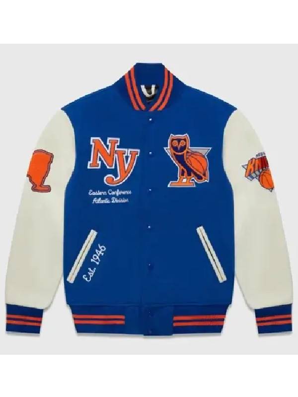 OVO New York Knicks Wool Varsity Jacket