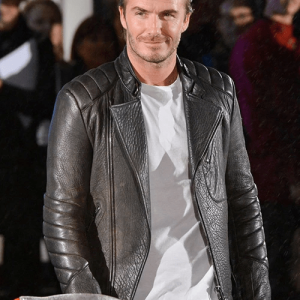 New Stylish David Beckham Black Leather Jacket