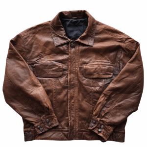 Nicole Vintage Brown Leather Jacket
