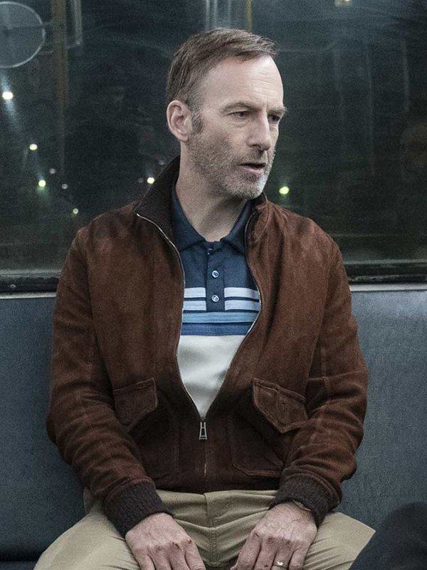 Nobody Bob Odenkirk Brown Suede Leather Jacket