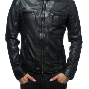 Oakhood Black Fashion Leather Jacket