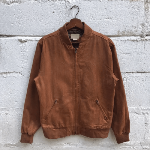 Obey Vintage Propaganda Brown Leather Jacket