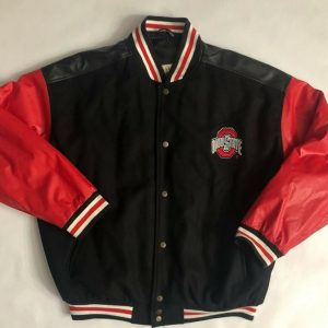 Ohio State Buckeyes Letterman Leather Jacket
