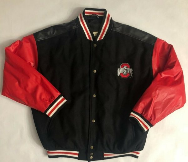 Ohio State Buckeyes Letterman Leather Jacket