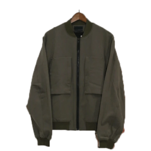 Olive Drab Acronym Bomber Cotton Jacket