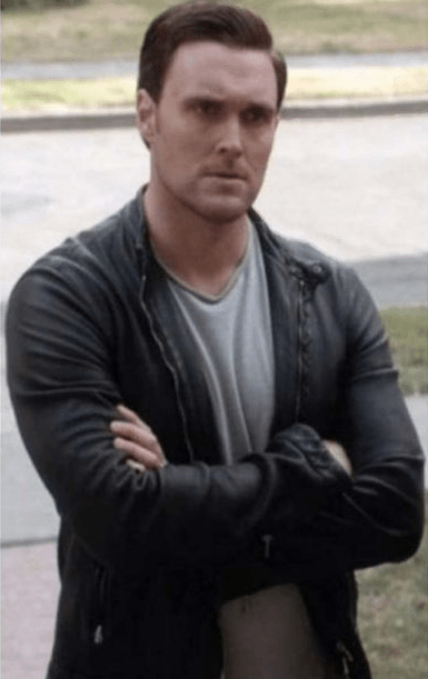 Olly SAS Red Notice 2021 Owain Yeoman Leather Jacket