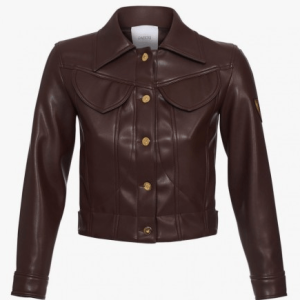 Patou Stylish Brown Leather Jacket