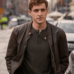 Paul Mescal Normal People Brown Leather Jacket