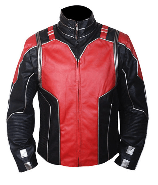 Paul Rudd Antman Red and Black Leather Jacket