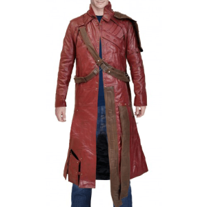 Peter Quill Leather Trench Coat