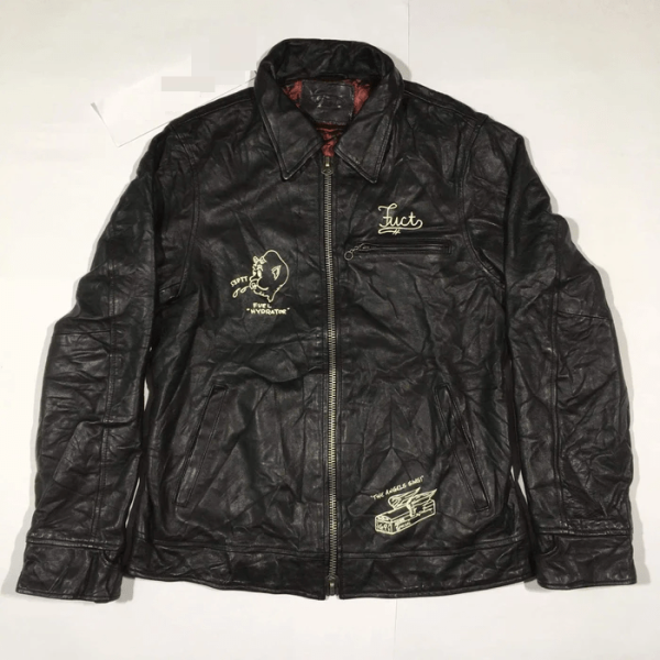 Printed Fuct Ssdd2012 Leather Jacket