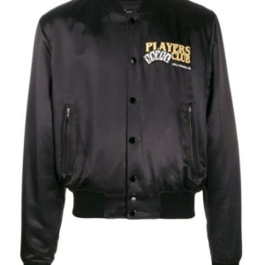 Printed Players Club Varsity Satin Jacket