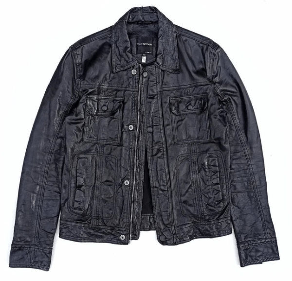 Pulp Fiction Black Leather Jacket