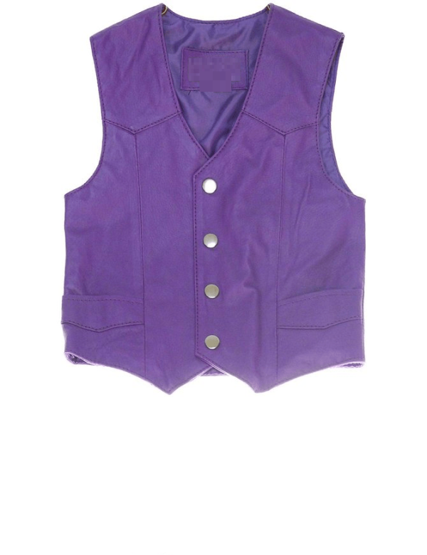 Purples Leather Vest