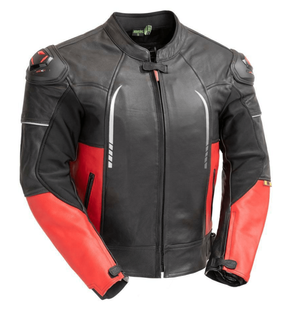 Racing Black Red Leather Jacket