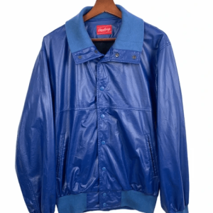 Rawlings Baseball Windbreaker Buttonup Leather Jacket