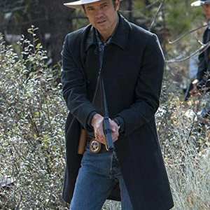 Raylan Given Timothy Olyphant Justified Black Wool Coat