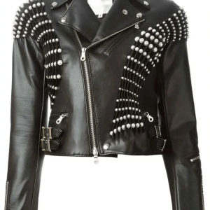 Real Housewives Of Beverly Hills Erika Jayne Pearl Pleated Leather Jacket