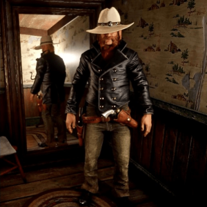 Red Dead Redemption 2 Micah Bell Tail Leather Jacket