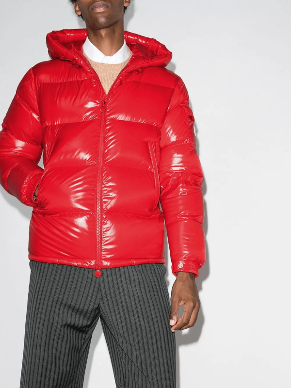 Red Moncler Ecrins Padded Jacket