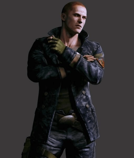 Resident Evil 6 Jake Muller Blue Double Breasted Leather Jacket