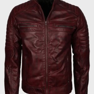 Retro Vintage Cafe Racer Leather Jacket