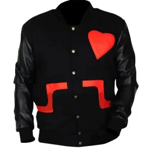Rihanna Valentine's Day Letterman Leather Jacket