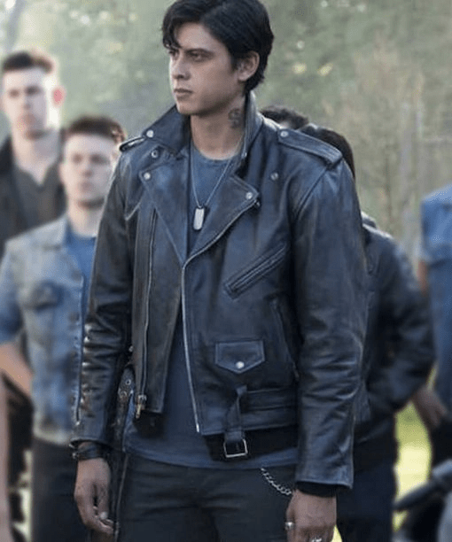 Riverdale Jordan Connor TV Series Sweet Pea Black Motorcycle Leather Jacket