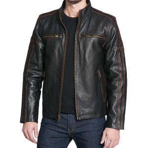 Rivet Cafe Racer Leather Jacket