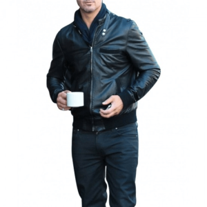 Robin Thicke Bomber Leather Jacket
