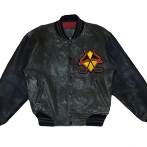 Robo Club Vintage Varsity Leather Jacket