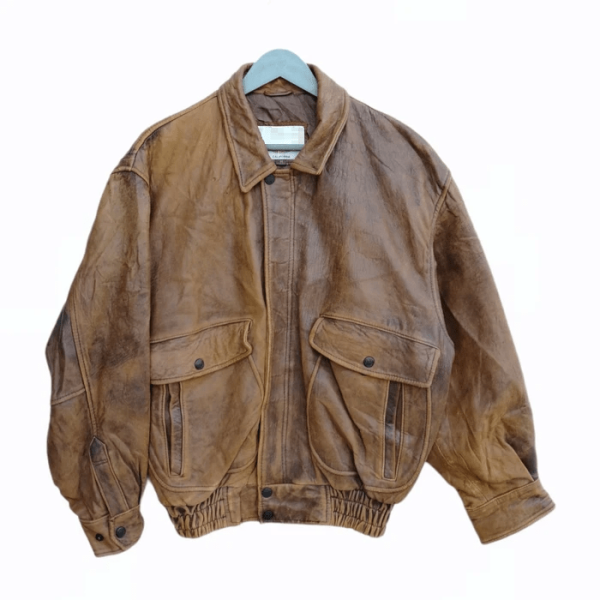 Robo Jeans California Brown Leather Jacket