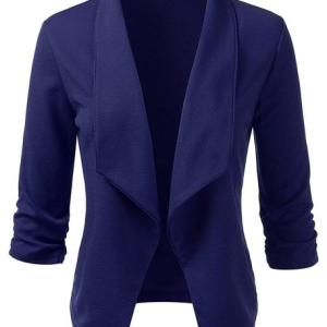 Royal Blue Casual Wool Blazer